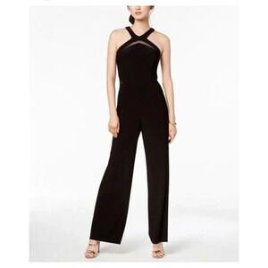 Night Way Womens Halter Jumpsuit Black Size 4 Cocktail Formal Business NWT